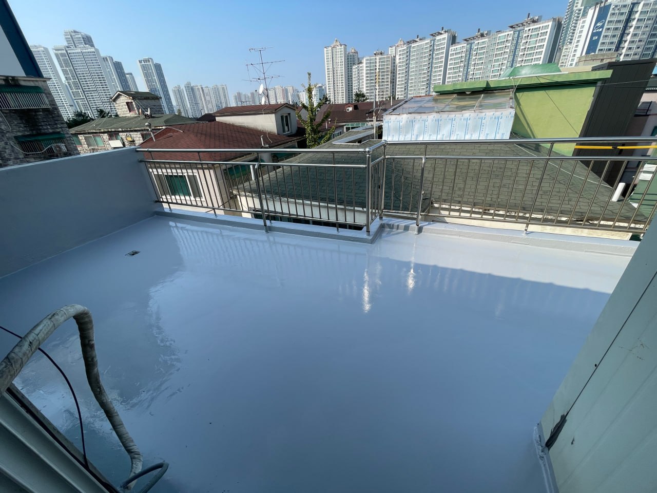 옥상 방수 시공 완료